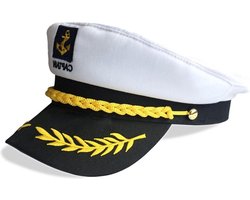 Navy Cap Admiral Hat - Match Verschillende Kledingstijlen - Het Middelpunt van de Menigte - Wit