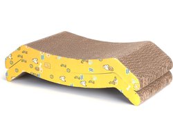 Krabplank: Nobleza Krabplank voor Katten - 2 Stuks - Met Catnip - Karton - 44 x 22 x 12 cm