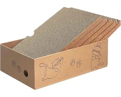 Omkeerbare Kartonnen Kattenkrabplank 5-in-1 voor Indoor Gebruik