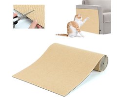 Op maat te snijden zelfklevende krabmat - kat krabtapijt - vernieuwing oppervlaktelaag - kattenkrabplank - kattenkrabwand - kattenkrabspeelgoed - banken - donkergrijs - 200 x 40