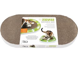 Ovale krabplank van karton - Interactief speelgoed voor katten - Krabspeelgoed - Catit