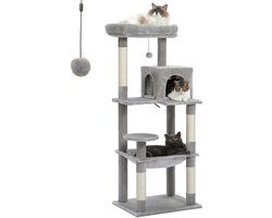 Paco Goederen® krabpaal voor katten - kattentoren - Grote hangmat - Multi level Kattenboom - krabplank - kattenbak