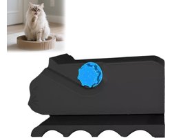 Papier snijder voor krabpaal - karton snijmachine in 3D-vorm van een kat - DIY snijgereedschap voor handgemaakte karton stroken - zwart