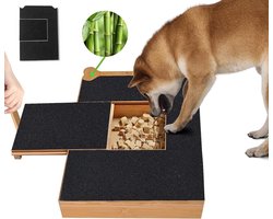 Paw Scratching Board met Traktatiebox voor Honden - Vierkante Hondennagelvijl voor Nagelverzorging - Hondenpoot Trimmer Speelgoed - Gevoelige Honden - Groot - Blauw