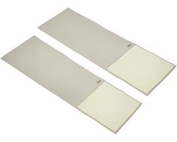 PawHut 2er Kratzmatte Kratzschutz Sofa Sisal Kratzteppich für Katze Sessel Couch Katzenkratzmatte Beige+Grau 130 x 45 x 0,3 cm