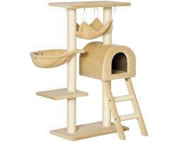 PawHut-Kattenboom-54x29,5x98cm-Panneaux de particules-Beige