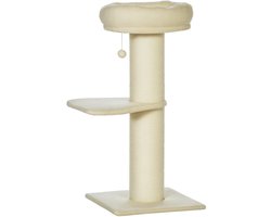PawHut-kattenboom-knuffel-48,5x48,5x105cm-Beige
