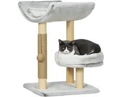 PawHut Kattenboom Spaanplaat - 40x40x60cm - Grijs