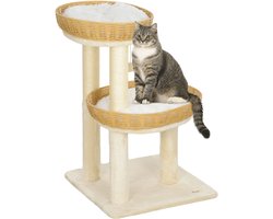 PawHut Kattenboom Spaanplaat - 48x48x75,5cm - Beige