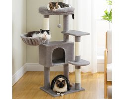 Pawz Road- luxe krabpaal katten - klimtoren katten - Natuurlijk SISAL - meerlaags - krabplank - kattentoren