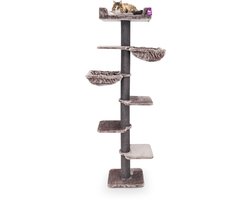 Petrebels Alexis 224 Krabpaal XXL - Cappuccino - Tot aan Plafond - 45 x 35 x 224 cm