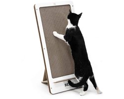 Petrebels Krabkarton voor Katten - Coco 80 - Wit - Stevig Karton - Design Krabplank Verticaal - 60 x 32 x 34 cm