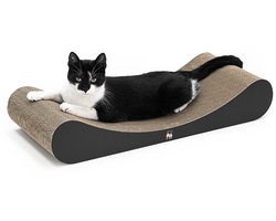 Petrebels Krabkarton voor Katten - Lily 75 - Zwart - Stevig Karton - Design Krabplank - 75 x 31 x 13 cm