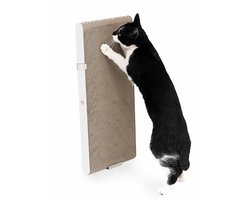 Petrebels Krabkarton voor Katten - Milo 63 - Wit - Stevig Karton - Design Krabplank Verticaal - 62,5 x 4,7 x 27,7 cm