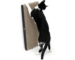 Petrebels Krabkarton voor Katten - Milo 63 - Zwart - Stevig Karton - Design Krabplank Verticaal - 62,5 x 4,7 x 27,7 cm