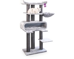 Petrebels Krabpaal XL Krabpaal Route 180 - Grijs - Voor grote katten - 76 x 60 x 180 cm