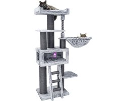 Petrebels Parklane 175 Krabpaal XXL - Grijs - Extra Dikke Stammen - 58 x 45 x 175 cm