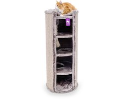 Petrebels Superdome 120 - Krabton voor katten - Cappuccino - XL krabton - maine coon - 49 x 49 x 120 cm