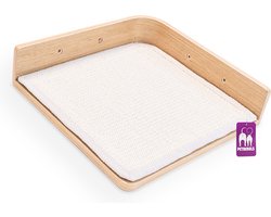 Petrebels Wandmeubel wandmontage Klimmuur Kat - Kattenmuur Corner lounge 35-Rusty Oak - 35 x 35 x 6 cm