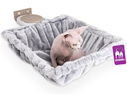 Petrebels Wandmeubel wandmontage Klimmuur Kat - Kattenmuur Hang square 1240 set-Old Grey - 40 x 40 x 6 cm