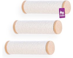 Petrebels Wandmeubel wandmontage Klimmuur Kat - Kattenmuur Horizon 0930 set-Rusty Oak - 9 x 9 x 34 cm