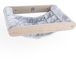 Petrebels Wandmeubel wandmontage Klimmuur Kat - Kattenmuur Lazy 50-Old Grey - 50 x 39 x 7 cm