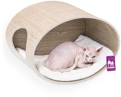 Petrebels Wandmeubel wandmontage Klimmuur Kat - Kattenmuur Oval Office 60-Old Grey - 60 x 40 x 35 cm