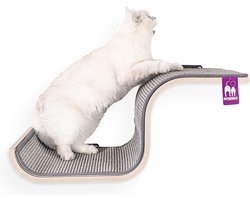 Petrebels Wandmeubel wandmontage Klimmuur Kat - Kattenmuur Scratch 70-Old Grey - 70 x 30 x 35 cm