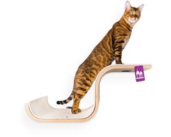 Petrebels Wandmeubel wandmontage Klimmuur Kat - Kattenmuur Scratch 70-Rusty Oak - 70 x 30 x 35 cm