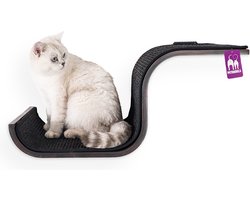 Petrebels Wandmeubel wandmontage Klimmuur Kat - Kattenmuur Scratch 70-Wengé - 70 x 30 x 35 cm