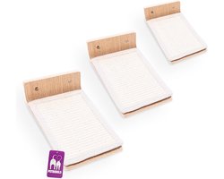 Petrebels Wandmeubel wandmontage Klimmuur Kat - Kattenmuur Step 25 set-Rusty Oak - 25 x 15 x 10 cm