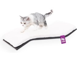 Petrebels Wandmeubel wandmontage Klimmuur Kat - Kattenmuur Wave 70-Wengé - 70 x 20 x 35 cm