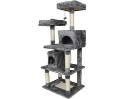 PIPIPOXER-Krabpaal Voor Katten Met 6 Niveaus - 145x60x48 CM- Kattenboom Voor Katten