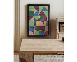 PiuPaw™ Cat Wall Art Scratching Board (Geometric Circles) - Space Saving / with Frame / No Nails Installation / Long Lasting Natural Sisal / Kattenkrabber Kattenspeeltjes / Krabplank Muur / Planche Murale Chat / KerstCadeau Christmas Gift