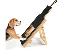 Ratzpad voor honden, houten krabplank voor hondennagels met snackbox Krabplank voor honden Krabvijl voor honden Krabmat voor het krabben van hondennagels voor grote, middelgrote en kleine honden