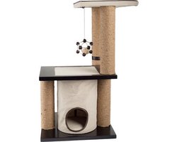 RelaxPets - Krabpaal - Klim en Speel Paal - 3 Verdiepingen - 40X40X70CM