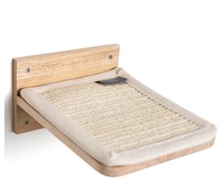 RHRQuality Wandmeubel Klimmuur Kat - XXL Muur Plateaus Set 3 – Draagkracht tot 20KG – Voor Grote Katten – Met Antislip Bedekking – Roze