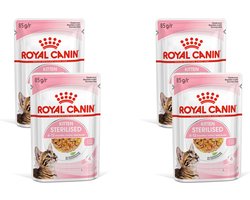 Royal Canin Kitten Sterilised Jelly - Kitten-Kattenvoer - 4 x 12x85 g