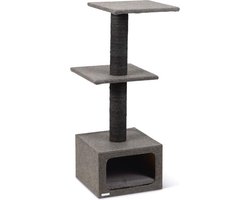 Scratching tree  dora felt, grey, 38 x 38 x 91 cm