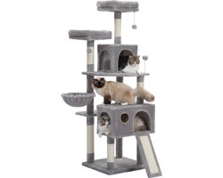 Seastone - Krabpaal - krabpaal voor katten - Ook Voor Grote Katten - Zware Katten - 162x48x48CM- Grijs