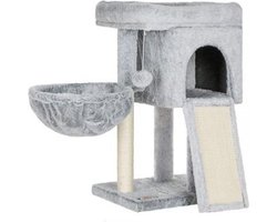 Segenn's Luxe Krabpaal - kattenboom - kattenbak - XXL krabplank voor het slijpen van klauwen - Lichtgrijs