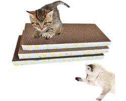 Set of 3 Scratching Boards 43.5 x 21 x 2.5 cm - Scratching Mat Cardboard Cat Board for Your Cat's Claws
