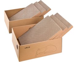 Set van 6 Kartonnen Krabdozen voor Katten - Groot Formaat