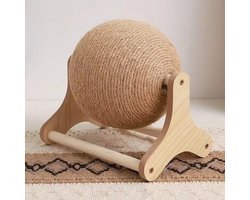 Sisal krabbal voor katten, krabbal met stabiele standaard, interactief speelgoed voor kleine huisdieren, interactief bewegen en spelen