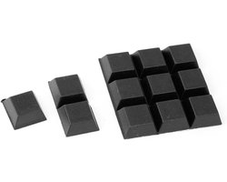 Sourcing Map Zelfklevende rubberen voetjes voor tafelstoel, 20x20x8 mm, 12 stuks - Antislip meubelbescherming
