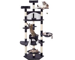 Springos Krabpaal - 11 Etages - Voor Katten - Meubelbescherming - 203 cm