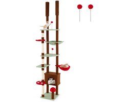 Staande Krabpaal In Hoogte Verstelbaar Van 247 Tot 277 Centimeter Krabpaal Voor Katten
