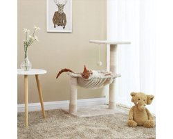Stabiele kattenboom met pluche hangmat - klimmen boom voor katten