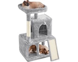 Stabiele Krabpaal voor Katten met Huisjes en Speelbal - 106 cm Hoog