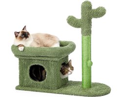 Stijlvolle krabpaal - bal en kattenhok - hoogte 70 cm.